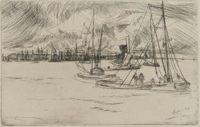 Amsterdam dal Tolhuis, 1863 da James Abbott McNeill Whistler